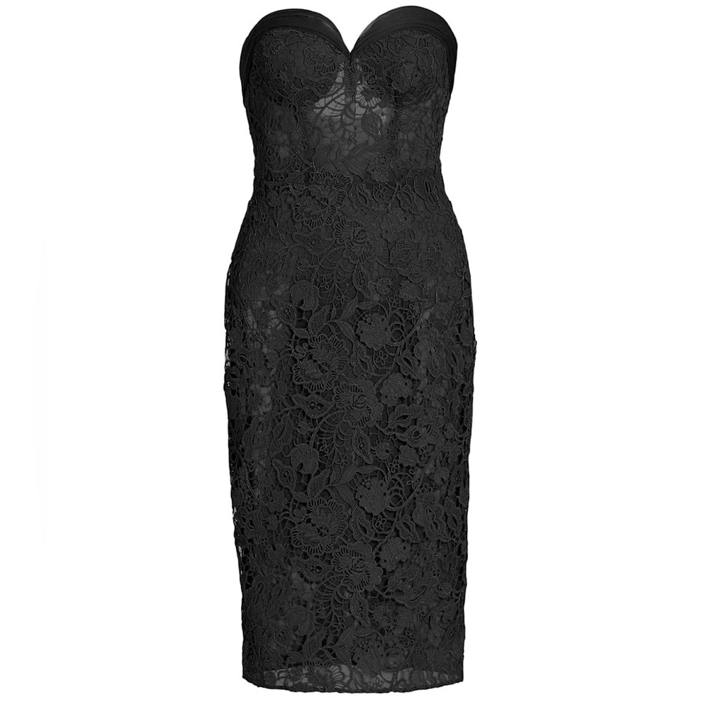 Reem Acra Lace & Tulle Cocktail Dress